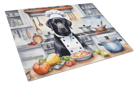 The Dog Chef Glass Cutting Board (Dog Breed: Labrador Retriever 6276, size: large)