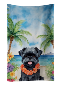 Luau Party Kitchen Towel (Dog Breed: Affenpinscher 6345, size: 25Hx15W)