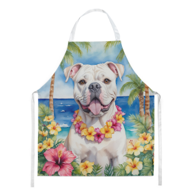 Luau Party Apron (Dog Breed: American Bulldog 6350, size: large)