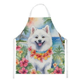 Luau Party Apron (Dog Breed: American Eskimo 6352, size: large)