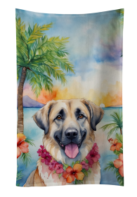 Luau Party Kitchen Towel (Dog Breed: Anatolian Shepherd 6356, size: 25Hx15W)