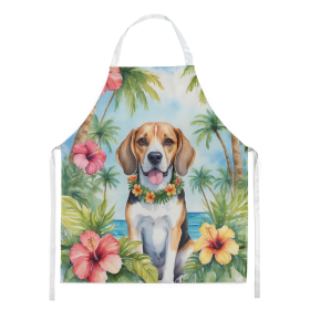 Luau Party Apron (Dog Breed: Beagle 6362, size: large)