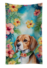Luau Party Kitchen Towel (Dog Breed: Beagle 6363, size: 25Hx15W)