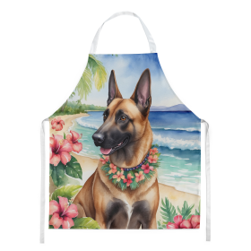 Luau Party Apron (Dog Breed: Belgian Malinois 6366, size: large)