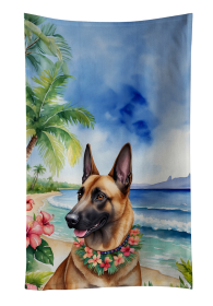 Luau Party Kitchen Towel (Dog Breed: Belgian Malinois 6366, size: 25Hx15W)
