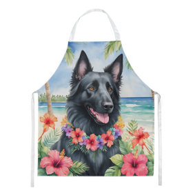 Luau Party Apron (Dog Breed: Belgian Sheepdog 6367, size: large)