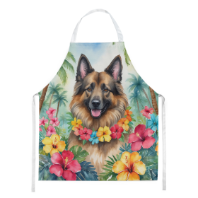 Luau Party Apron (Dog Breed: Belgian Tervuren 6368, size: large)