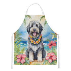 Luau Party Apron (Dog Breed: Bergamasco Sheepdog 6369, size: large)