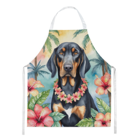 Luau Party Apron (Dog Breed: Black and Tan Coonhound 6374, size: large)