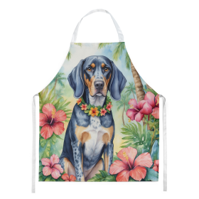 Luau Party Apron (Dog Breed: Bluetick Coonhound 6376, size: large)