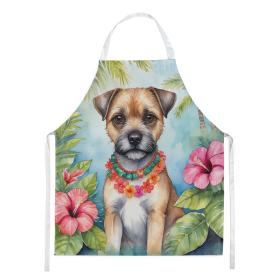 Luau Party Apron (Dog Breed: Border Terrier 6378, size: large)
