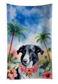 Luau Party Kitchen Towel (Dog Breed: Borzoi 6379, size: 25Hx15W)