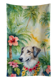 Luau Party Kitchen Towel (Dog Breed: Borzoi 6380, size: 25Hx15W)