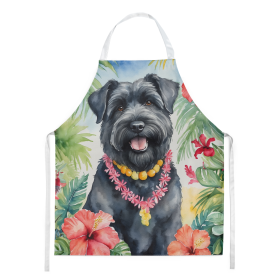 Luau Party Apron (Dog Breed: Bouvier des Flandres 6385, size: large)