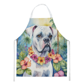 Luau Party Apron (Dog Breed: Boxer 6387, size: large)