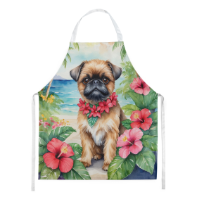 Luau Party Apron (Dog Breed: Brussels Griffon 6392, size: large)