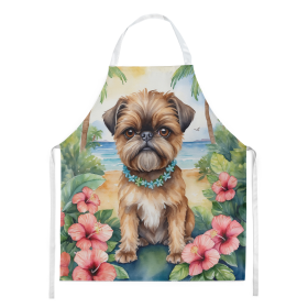 Luau Party Apron (Dog Breed: Brussels Griffon 6393, size: large)