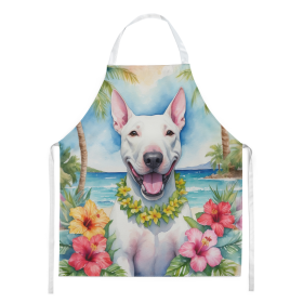 Luau Party Apron (Dog Breed: Bull Terrier 6394, size: large)