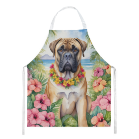 Luau Party Apron (Dog Breed: Bullmastiff 6395, size: large)
