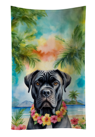 Luau Party Kitchen Towel (Dog Breed: Cane Corso 6398, size: 25Hx15W)