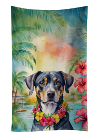 Luau Party Kitchen Towel (Dog Breed: Catahoula 6399, size: 25Hx15W)