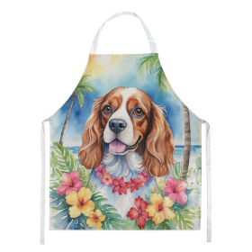 Luau Party Apron (Dog Breed: Cavalier Spaniel 6401, size: large)