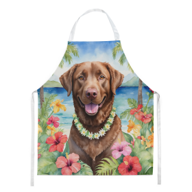 Luau Party Apron (Dog Breed: Chesapeake Bay Retriever 6402, size: large)