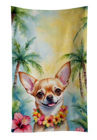 Luau Party Kitchen Towel (Dog Breed: Chihuahua 6404, size: 25Hx15W)