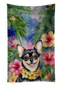 Luau Party Kitchen Towel (Dog Breed: Chihuahua 6405, size: 25Hx15W)