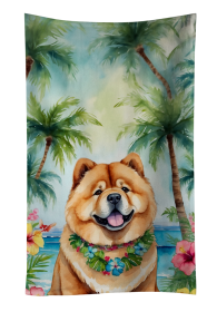 Luau Party Kitchen Towel (Dog Breed: Chow Chow 6407, size: 25Hx15W)