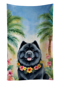 Luau Party Kitchen Towel (Dog Breed: Chow Chow 6408, size: 25Hx15W)