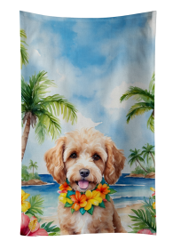 Luau Party Kitchen Towel (Dog Breed: Cockapoo 6409, size: 25Hx15W)