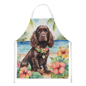 Luau Party Apron (Dog Breed: Cocker Spaniel 6410, size: large)