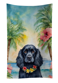 Luau Party Kitchen Towel (Dog Breed: Cocker Spaniel 6411, size: 25Hx15W)