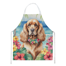 Luau Party Apron (Dog Breed: Cocker Spaniel 6412, size: large)