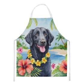 Luau Party Apron (Dog Breed: Curly-Coated Retriever 6417, size: large)