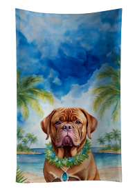 Luau Party Kitchen Towel (Dog Breed: Dogue de Bordeaux 6423, size: 25Hx15W)