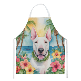 Luau Party Apron (Dog Breed: English Bull Terrier 6425, size: large)