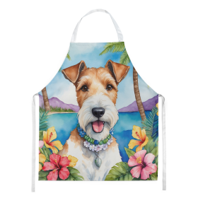 Luau Party Apron (Dog Breed: Fox Terrier 6434, size: large)