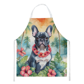 Luau Party Apron (Dog Breed: French Bulldog 6435, size: large)