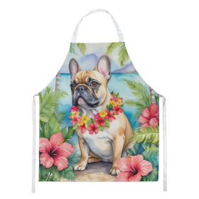 Luau Party Apron (Dog Breed: French Bulldog 6436, size: large)