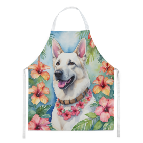 Luau Party Apron (Dog Breed: German Shepherd 6438, size: large)