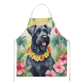 Luau Party Apron (Dog Breed: Giant Schnauzer 6441, size: large)