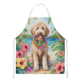 Luau Party Apron (Dog Breed: Goldendoodle 6443, size: large)