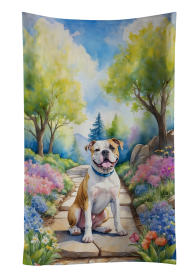 Spring Path Kitchen Towel (Dog Breed: American Bulldog 6547, size: 25Hx15W)