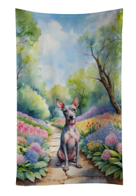 Spring Path Kitchen Towel (Dog Breed: American Hairless Terrier 6552, size: 25Hx15W)