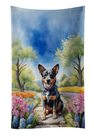 Spring Path Kitchen Towel (Dog Breed: Australian Cattle Dog 6555, size: 25Hx15W)