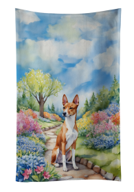 Spring Path Kitchen Towel (Dog Breed: Basenji 6558, size: 25Hx15W)
