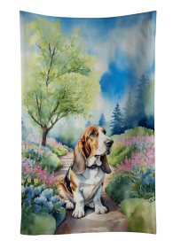 Spring Path Kitchen Towel (Dog Breed: Basset Hound 6559, size: 25Hx15W)