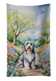 Spring Path Kitchen Towel (Dog Breed: Bearded Collie 6561, size: 25Hx15W)